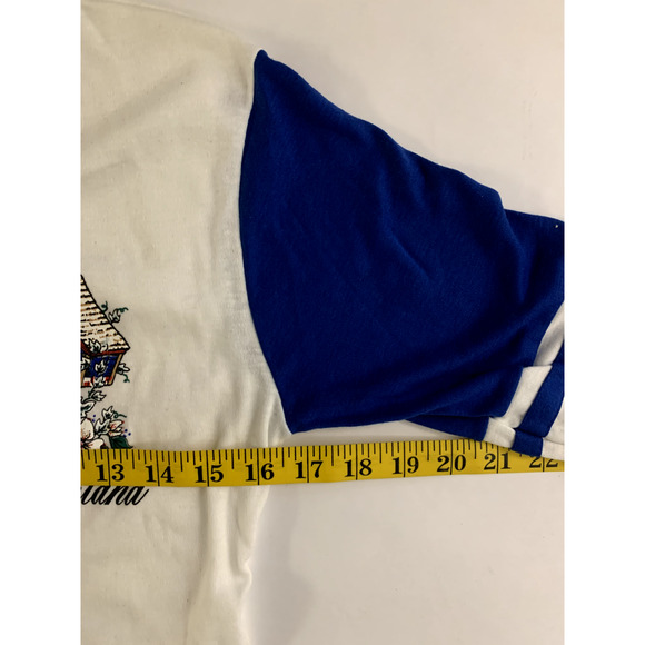 90s Vintage Le Riche M Montana Birdhouse Graphic Quarter Sleeve Shirt - Picture 9 of 9